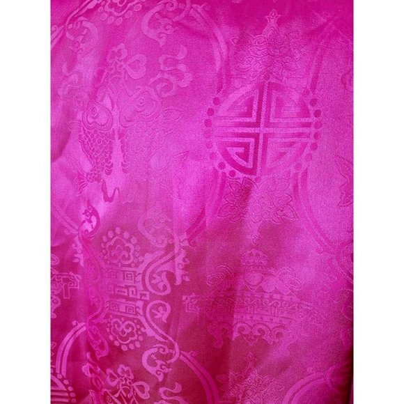 Vintage Asian Jacket, 90s Reversible Jacket, Pink and Green, Size XL - Picture 6 of 10